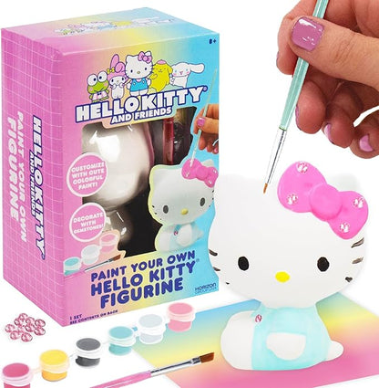 Horizon Group USA Paint Your Own Figurine Kit, DIY Art Project for Kids, Hello Kitty