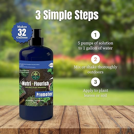 Promoter - Liquid Plant Enhancer for Gardening & Potting | Boost Soil Organic Matter | Nutrients for Flowering Plants and Vegetables to Promote Growth, 16 Oz
