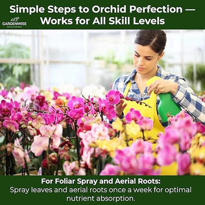 Premium Orchid Plant Food Mist – Orchid Fertilizer Spray – Orchid Food Fertilizer for Blooming – Orchid Plant Care Formula 3-1-2 – Ready-to-Use (8 OZ)
