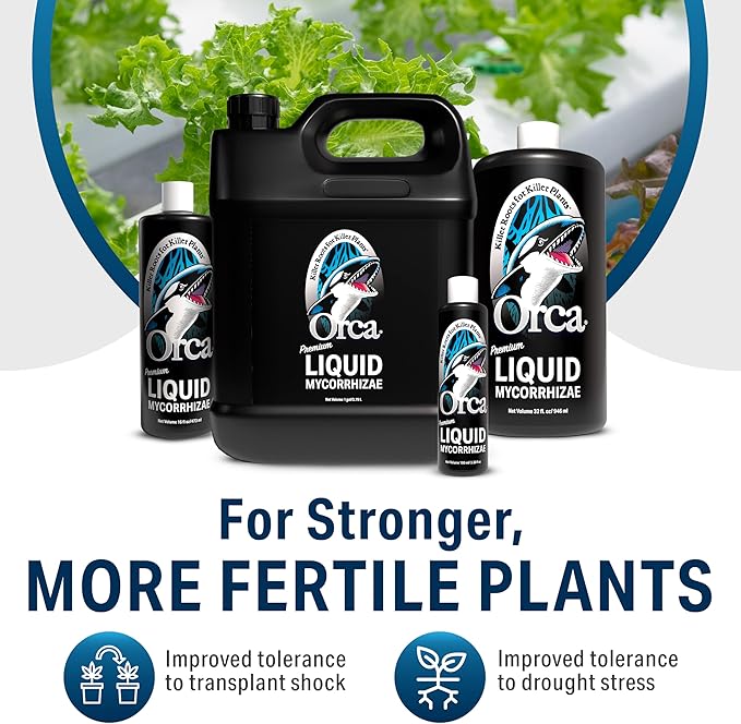1 Gallon Orca Liquid Mycorrhizae for Plants - Mycorrhizal Fungi Root Stimulator and Booster - Enhance Plant Success with Microbes for Soil