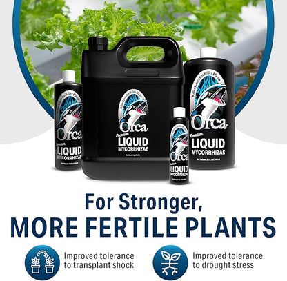 1 Gallon Orca Liquid Mycorrhizae for Plants - Mycorrhizal Fungi Root Stimulator and Booster - Enhance Plant Success with Microbes for Soil