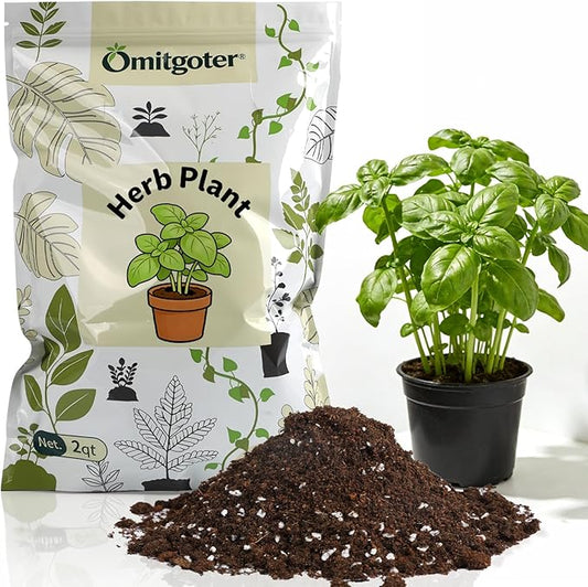 Organic Potting Soil Mix for Indoor Plants & Herb Gardens 10qt- All-Purpose Nutrient-Rich Natural Soil