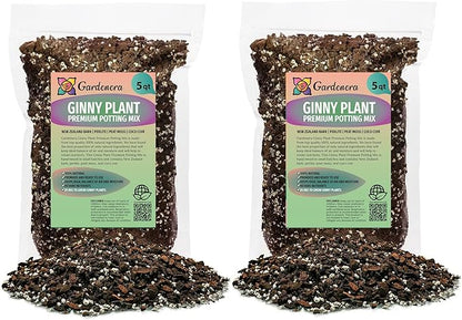 GARDENERA Monstera Ginny Planting Mix - Promotes Steady Growth and Healthy Leaves - 10 Quart (2 Bags of 5 Quart)