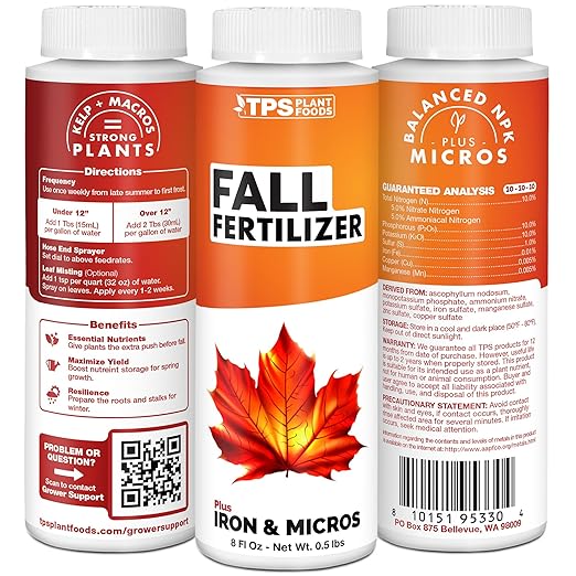 Fall Fertilizer, Complete Liquid Seasonal Plant Food, 8 oz (250mL)