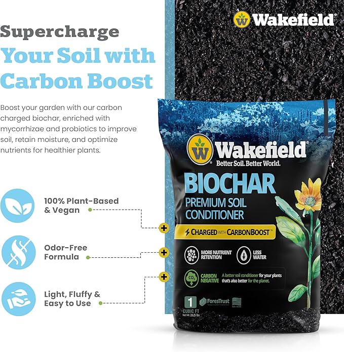 Wakefield Biochar with CarbonBoost One Cubic Foot Bag