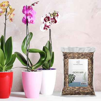 100% Organic Material All Natural Orchid Bark (4 Quarts), USA Sourced and Produced Orchid Bark Potting Mix, Orchid Potting Bark Bulk