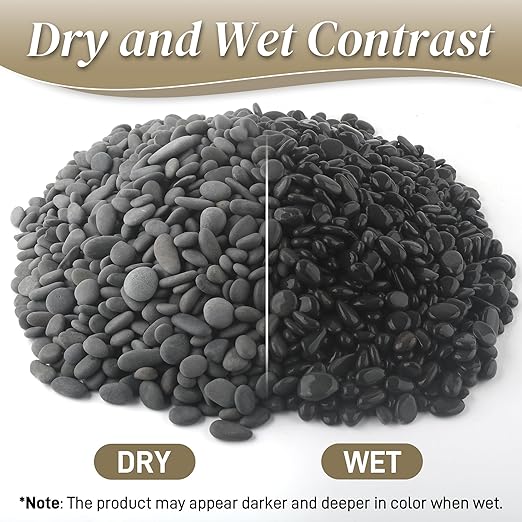 5 lbs Pebbles, 0.1-0.4 Inch Small Pebbles for Pots Indoor Plants, Succulent, Vase, Fish Tank, Decorative River Rocks for Garden Landscaping, Home Decor, Outdoor Paving, Grey
