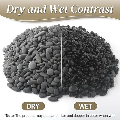 5 lbs Pebbles, 0.1-0.4 Inch Small Pebbles for Pots Indoor Plants, Succulent, Vase, Fish Tank, Decorative River Rocks for Garden Landscaping, Home Decor, Outdoor Paving, Grey