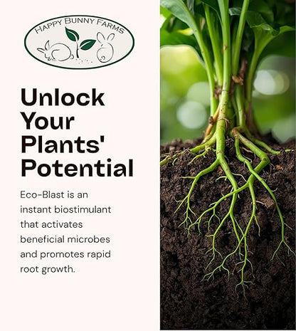 Eco-Blast™ Instant Compost Tea – 2oz Bag. Soil Microbes with Plant Probiotics, Mycorrhizae, Kelp, Yucca, Humic, Amino & Fulvic Acids.
