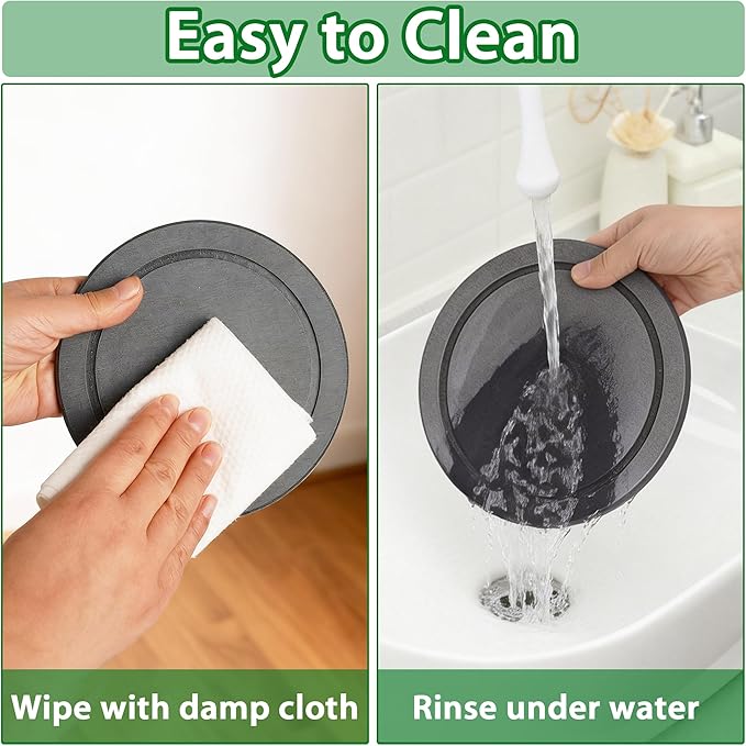 Plant Saucer Flower Pot Saucers Plant Trays for Pots Instant Dry Diatomaceous Earth Round Plant Drip Trays for Indoors Keeping Counter and Floors Dry and Clean (2Pcs Grey Small)