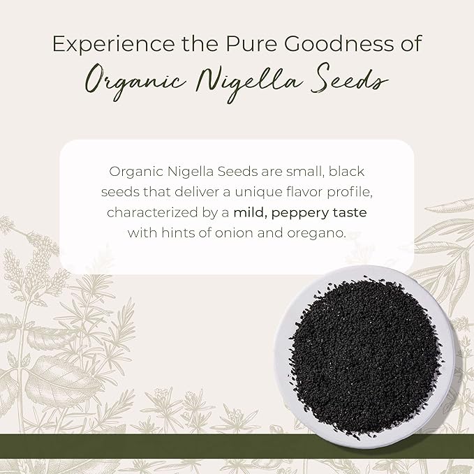 Starwest Botanicals Organic Nigella Seeds - Dried Black Cumin Seed for Cooking & Baking, Nigella Sativa Seasoning, Whole Body Support for Men & Women, Non-GMO - Bulk 1 lb Bag