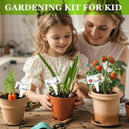 Whimsical Vegetable Character Garden Markers-13Pcs Garden Labels,Toddler Kids Gardening Set Accessories,Durable Waterproof Signs for Outdoor，Housewarming Gift for Plant Lovers