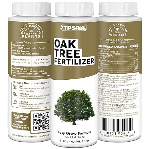 Oak Tree Fertilizer, Complete Liquid Oak Tree Plant Food, 8 oz (250mL)
