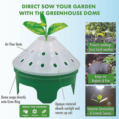 Kids Cucumber Garden Kit – Grow Your Own Cucumbers from Seeds with Greenhouse Germination Domes & Grow Rings, Non-GMO Seeds, BPA-Free | Gardening Gift for Kids & Families, Made in USA