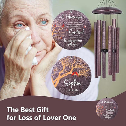 ASTARIN Outside Wind Chimes for Loss of Loved one, Personalized Sympathy Gift for Loss Mother/Father, Windchimes Outdoors Condolences Gift for Women/Men, Garden Decoration, Produced in USA