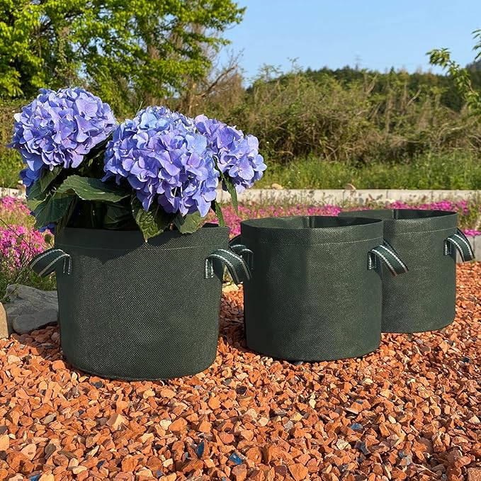 Astro 622-02 Non-Woven Pot, Dark Green, Size 7, Set of 3, Planter, Gardening, Flower Pot, Planting Bag, Plant and Vegetable Cultivation