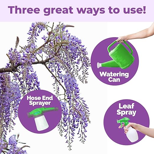 Wisteria Fertilizer for Wisteria Plants and Wisteria Hanging Flowers, Feeds Wisteria Live Plant, Liquid Fertilizer by TPS Plant Foods, 32 oz (1 Quart)