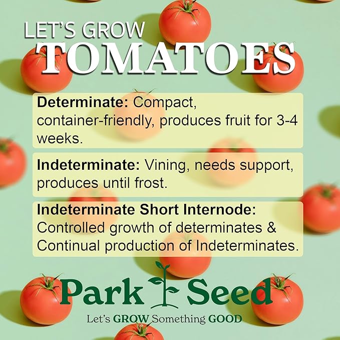 Park Seed Variety of Tomato Seeds, Planting Vegetables, Easy to Grow, Non-GMO, Perfect for Harvesting, Marmande Marsalato Organic F1 Hybrid, Pack of 5