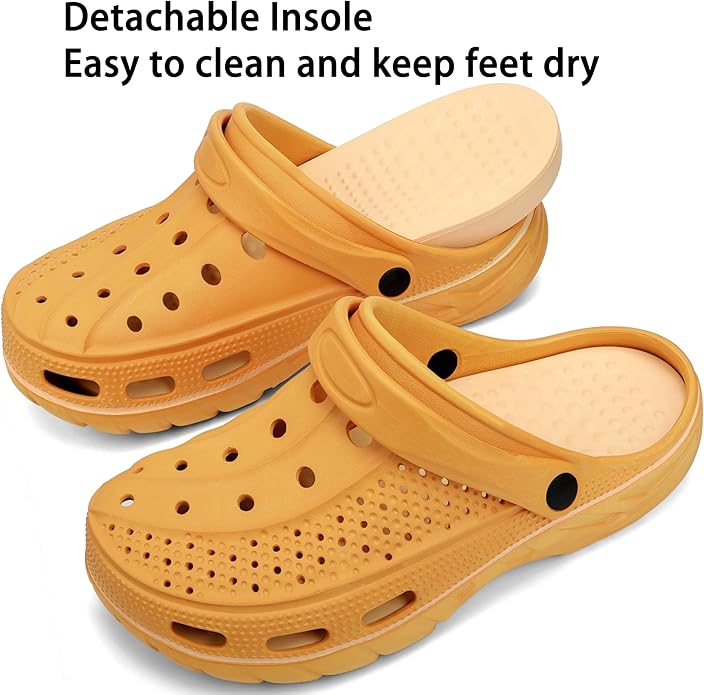 Women Men Orthopedic Clogs Arch Support Garden Shoes Sandals Slippers with Plantar Fasciitis Insoles