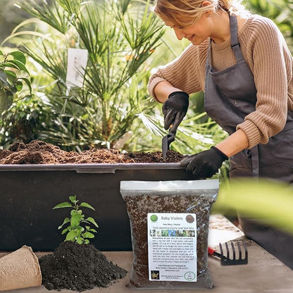 Tulsi/Holy Basil/Curry Leaf/Jasmine Plant Potting Soil Mix Peat Moss & Perlite (½ Gallon / 2 quarts).