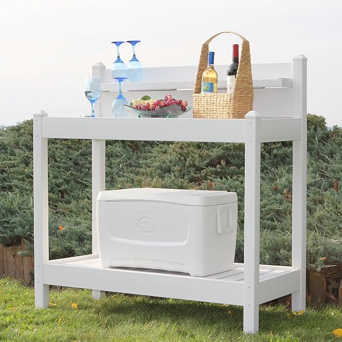 Dura-Trel 11203 Greenfield Potting Bench, White, 49"H
