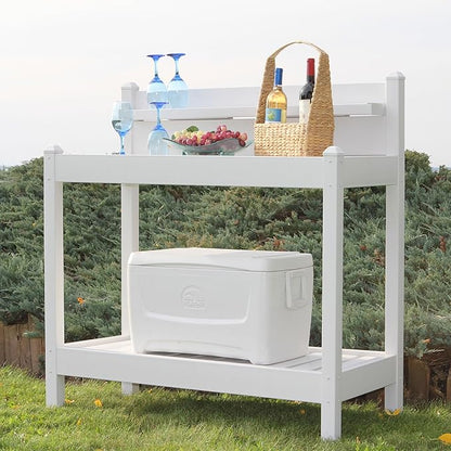 Dura-Trel 11203 Greenfield Potting Bench, White, 49"H