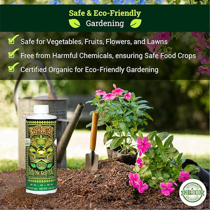 FoxFarm Bush Doctor Kelp Me Kelp You Seaweed Plant Food - 0.5-0-0.5 Liquid Kelp Fertilizer for Gardens, Hydroponic & Drip Irrigation Systems - Promotes Fast Nutrient Uptake & Plant Growth - 1 Pint