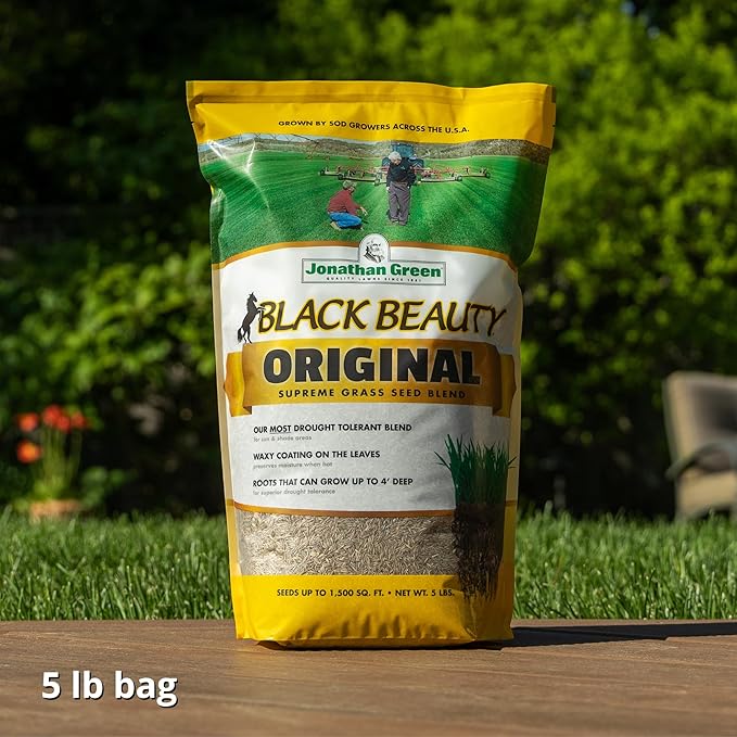 Jonathan Green (10318) Black Beauty Original Grass Seed Blend - Cool Season Lawn Seed (5 lb)