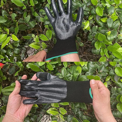Evridwear Nitrile Coated Work Gloves,Superior Oil Resistance with Grip for Men Women Automotive,Gardening, Mechanic