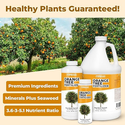 Orange Tree Fertilizer, Complete Liquid Orange Tree Citrus Plant Food, 32 oz (1 Quart)