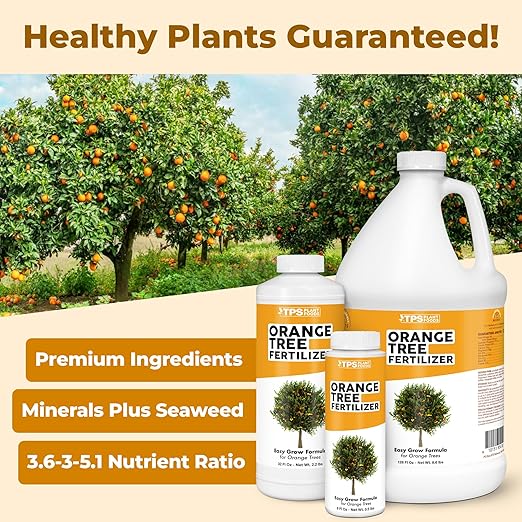 Orange Tree Fertilizer, Complete Liquid Orange Tree Citrus Plant Food, 1 Gallon (128 oz)