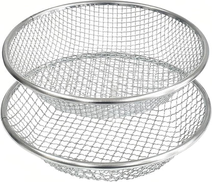 2PCS YUEBM Gardening Sand Soil Compost Sifter Perfect for 5 Gallon Bucket, 1/4 Inch Mesh, 3/8 Inch Mesh