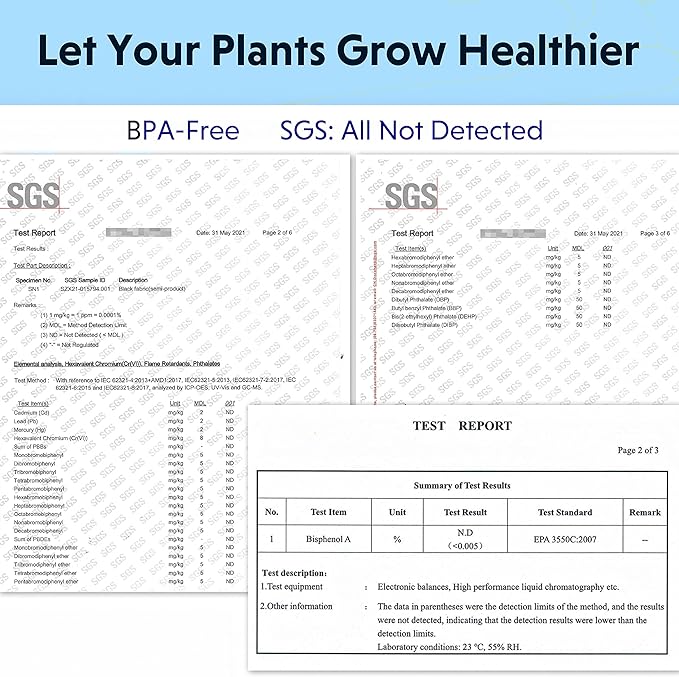iPower 5-Pack 15 Gallon Plant Grow Bags Thickened Nonwoven Aeration Fabric Pots Heavy Duty Durable Container, Strap Handles for Garden, Black New