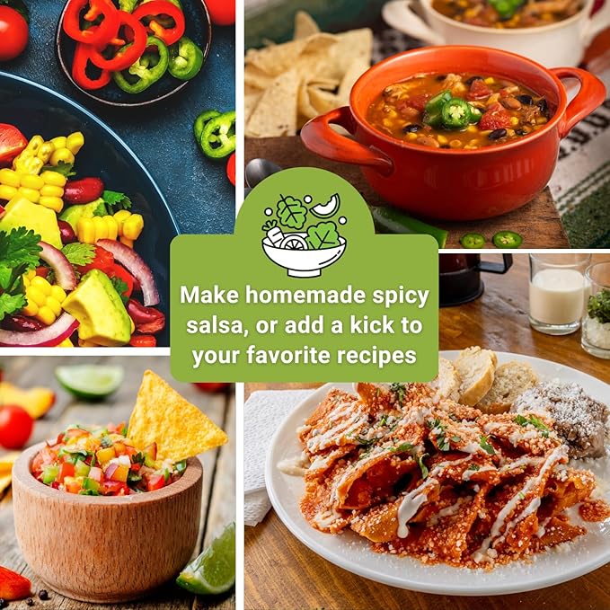 Sow Right Seeds - Hot Pepper Seed Collection for Planting - Includes Orange Habanero, Ghost, Thai, Cayenne, Tabasco, Scotch Bonnet - Non-GMO Heirloom Varieties to Plant a Home Vegetable Garden