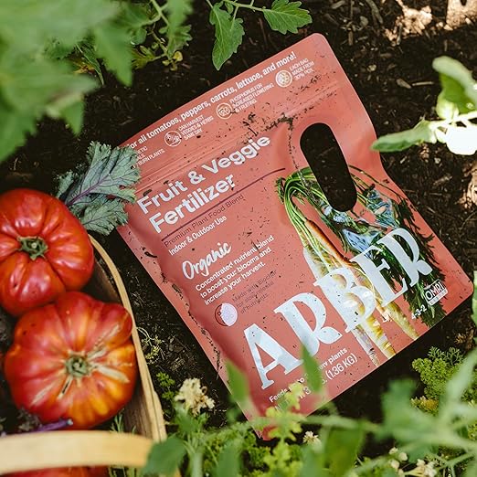 Organic Fruit & Vegetable Granular Fertilizer 4-Pack, 4 lb - Nutrient-Dense Plant Food - Builds Soil Health, Strengthens Roots, Improves Moisture Retention - Safe for Organic Gardening & Pollinators