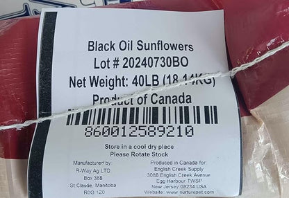 Black Oil Sunflower Seed Wild Bird Food (40 Pound) (Packaging May Vary)