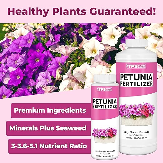 Petunia Fertilizer, Complete Liquid Petunia Plant Food, 8 oz (250mL)
