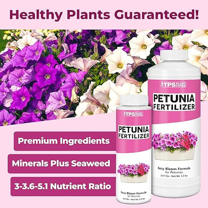 Petunia Fertilizer, Complete Liquid Petunia Plant Food, 32 oz (1 Quart)