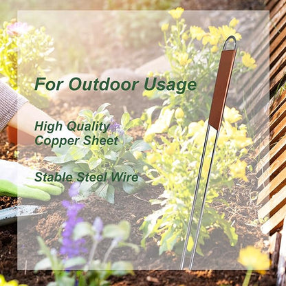 50 Pieces Metal Plant Labels 11.8 Inch Copper Metal Plant Tags Garden Label Markers Outdoor Planting Garden Markers for Plants Vegetables Herb Seedlings Flowers
