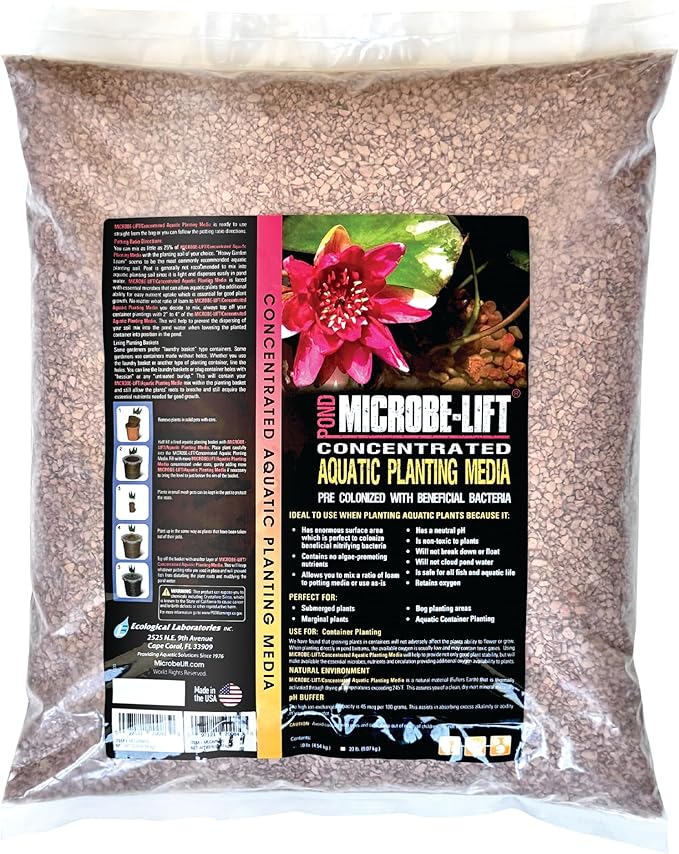 MICROBE-LIFT MLCAPM20 Concentrated Aquatic Planting Media for Accelerated Plant Growth in Ponds and Water Gardens, 20 Pounds