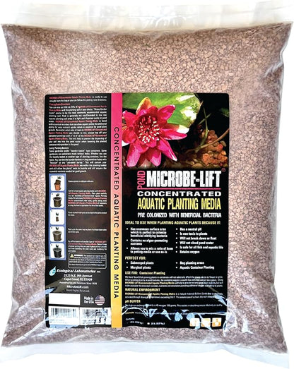 MICROBE-LIFT MLCAPM20 Concentrated Aquatic Planting Media for Accelerated Plant Growth in Ponds and Water Gardens, 20 Pounds
