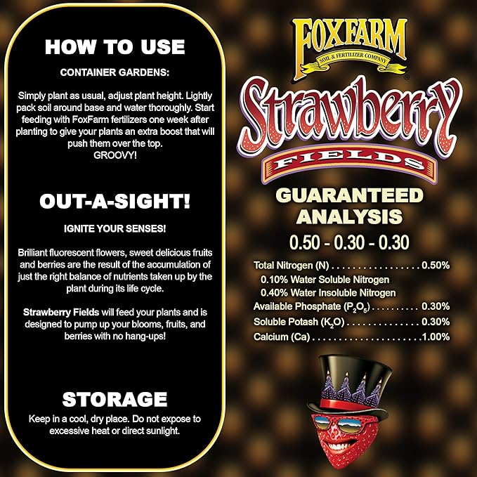 FoxFarm Strawberry Fields Fruiting & Flowering Potting Soil, 1.5 Cu.ft (Pack of 2) - Use to Increase Blooms, Fruits, and Berries - Made for Stages of Plants
