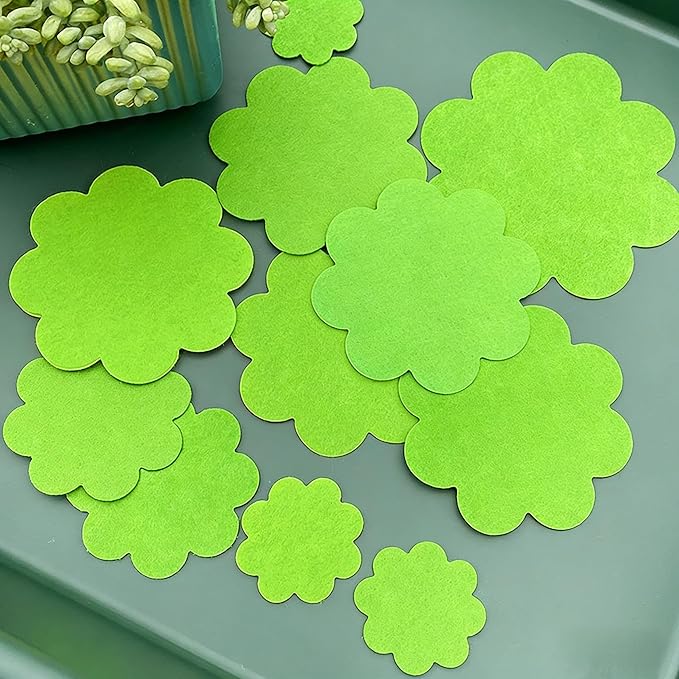 80 Pack Plant Pot Hole Pads Fiber Fabric Instead of Mesh Pad Drainage Hole Cover Pad Fine Filter Non Dirt Bottom Screen Layer Stopper Fine Filter 4 Sizes （1.97/2.95/3.94/4.92 in