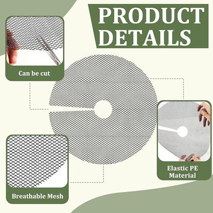 6 Pcs 15.7 Inch Plant Pot Grids，Cut-able Plant Pot Soil Protective Covers from Animals，Used to prevent animals or babies from digging up the soil in flowerpots.Suitable for Indoor and Outdoor Plants.