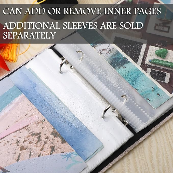 Spiareal Greeting Card Organizer Set Greeting Card Holder 6 x 8 Inches 100 Pages Stamping Binder Album Display Organization Storage for Memory Greetings Photo Gift