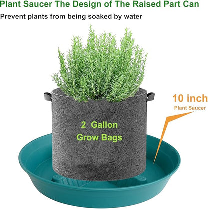 4 Pack Plant Saucer 10 inch, 8 12 14 17 inch, Plant Stand Plastic Plant Saucers for Indoors Outdoor, Heavy Duty Flower Plant Risers for Inside Pots, Pot Saucers for Plants, Grow Bags Saucers