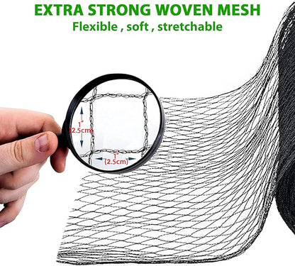 Bird Netting 50x50 ft,1" Mesh Garden Netting Pest Barrier for Plants, Fruit Trees, Vegetables, Extra Strong Woven Mesh Poultry Net for Chicken Run, Animal Fencing Against Birds, Deer, Poultry