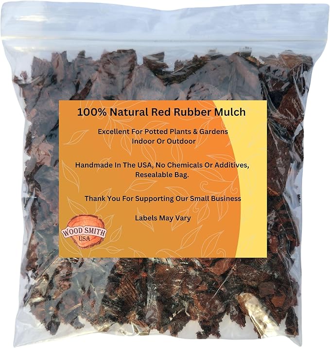 Red Rubber Mulch for Landscaping - Durable and Eco-Friendly Garden Mulch - Perfect for Garden, Potted Plants & Outdoor Decor - 16 Quarts