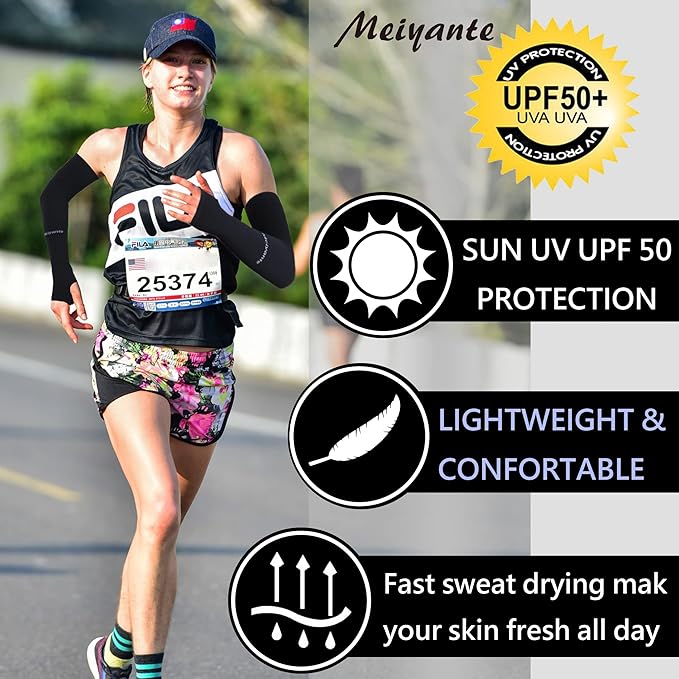 Arm Sleeves for Men Women Work 1 Pair UV Sun Protection UPF Long Sleeves Tattoo Cover Up Sleeves to Cover Arm Sleeves Cooling