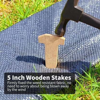 5 Inch Wooden Garden Stakes, Holding Stakes, Sod Staples for Weed Fabric, Garden Support Pegs & Fabric Pins, Netting,Turf, Landscaping and Gardening